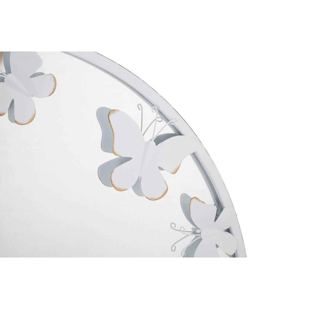 Specchio con Cornice VKH491, Bianco, Metallo, 62,5x2,3x62,5 cm