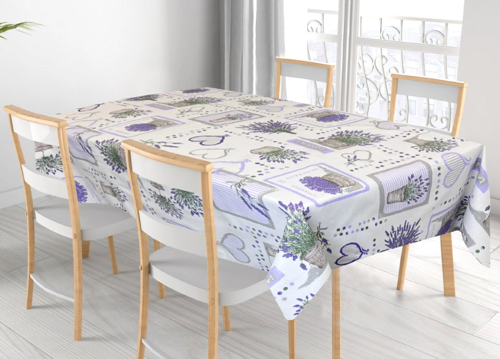 Tovaglia Per Salotto Cucina Tavolo 100% Cotone Made In Italy Provence RP - 140x140 - Provence