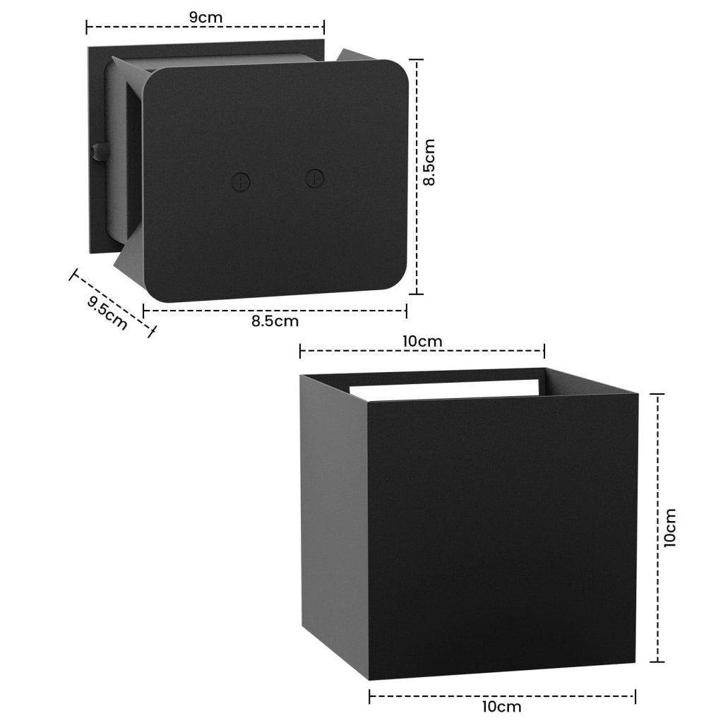 ZMH Applique da parete per esterni impermeabile IP65 con fascio regolabile verso l'alto o verso il basso 3W