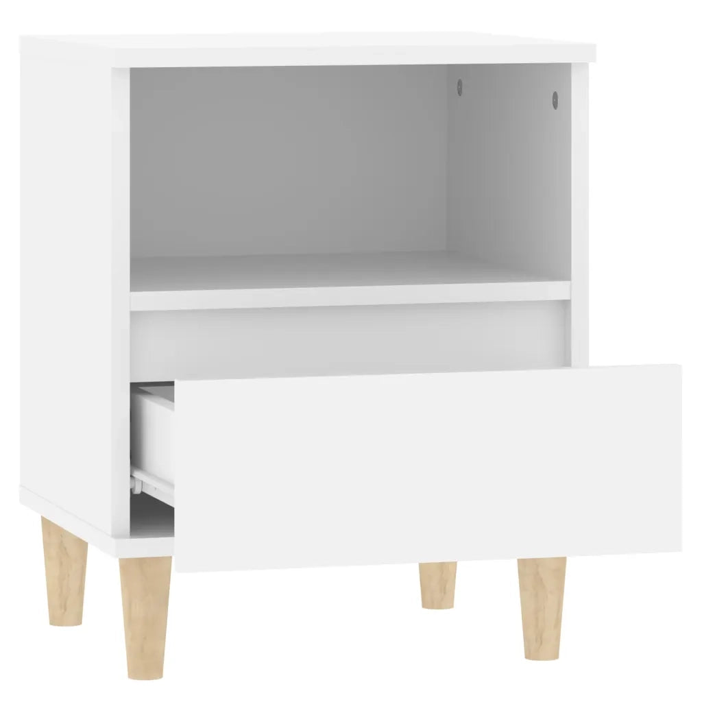 Comodini 2 pz-Set di 2 Tavolino da notte in Bianco 40x35x50 cm 746406