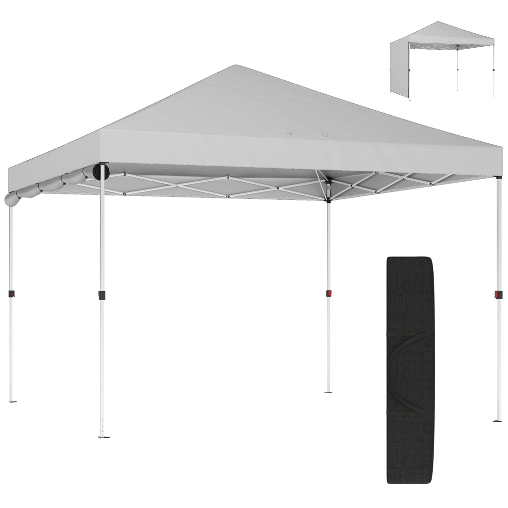 Tenda da giardino pieghevole 3x3 m ¨C zephmum ¨C bianco con pareti laterali UPF50+