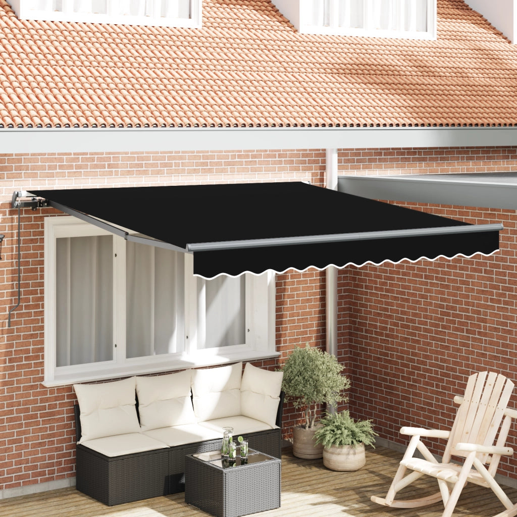 Tenda retrattile manuale nera 300x250 cm