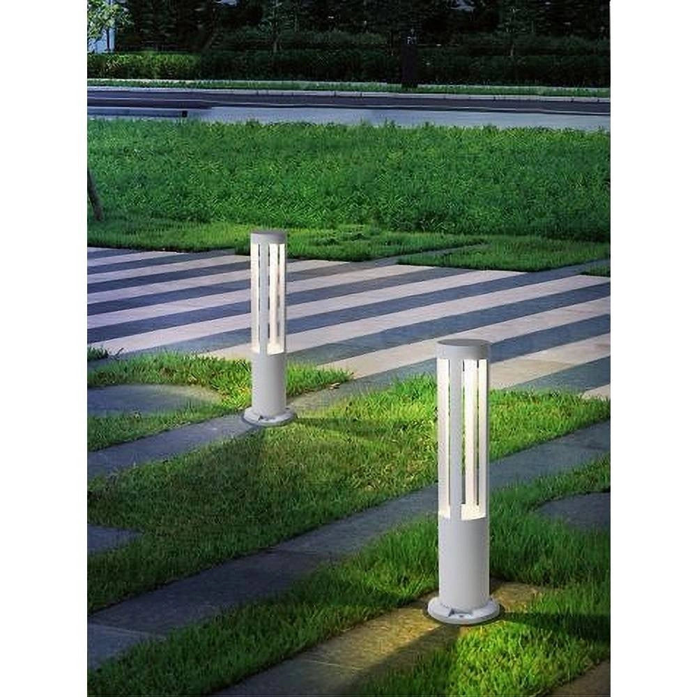 Trade Shop - Lampione Giardino Lampada 12w Led Terra Esterno Lampioncino Vialetti Bianco Es28 -
