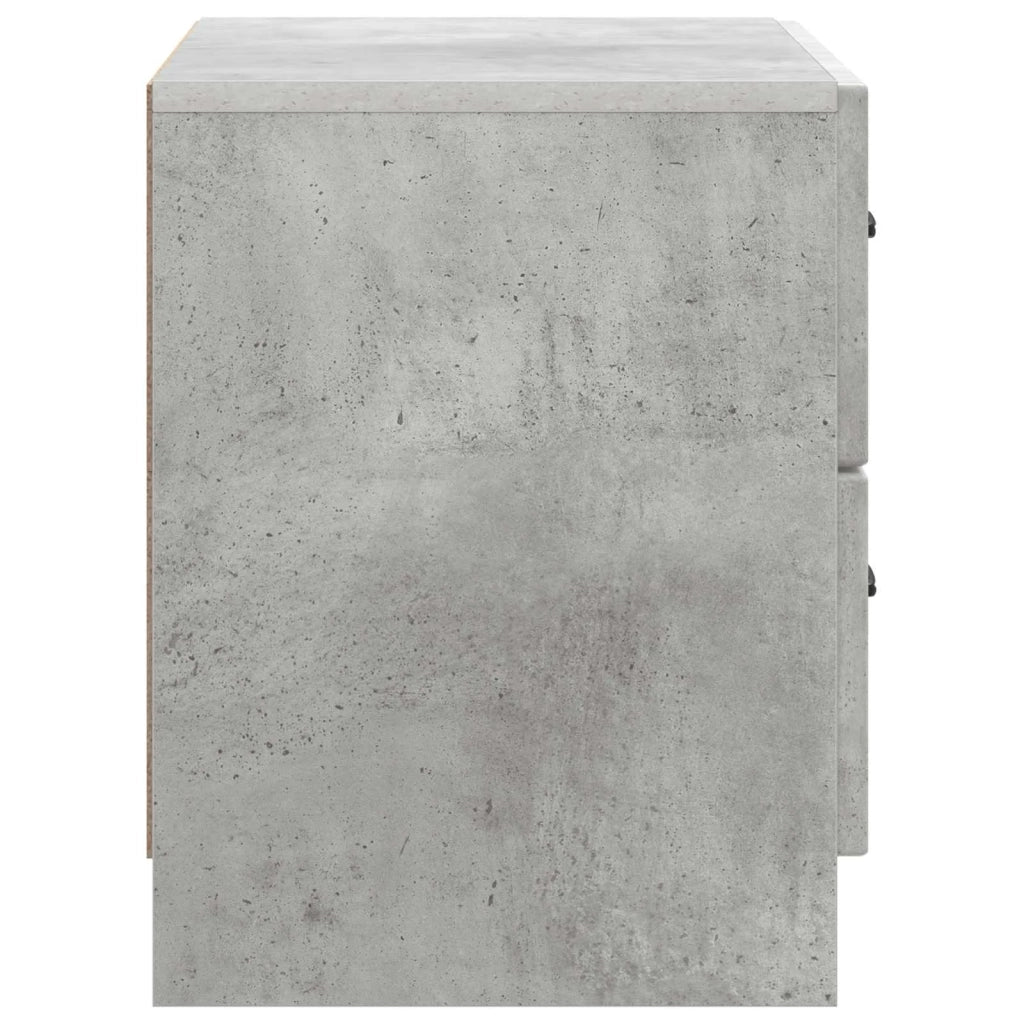 Comodino | Armadio da Notte | Mobiletto da notte Grigio Cemento 62 x 34,5 x 44,5 cm