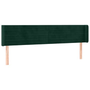 Testiera | Testata ad Orecchio Verde Scuro 183x16x78/88 cm in Velluto