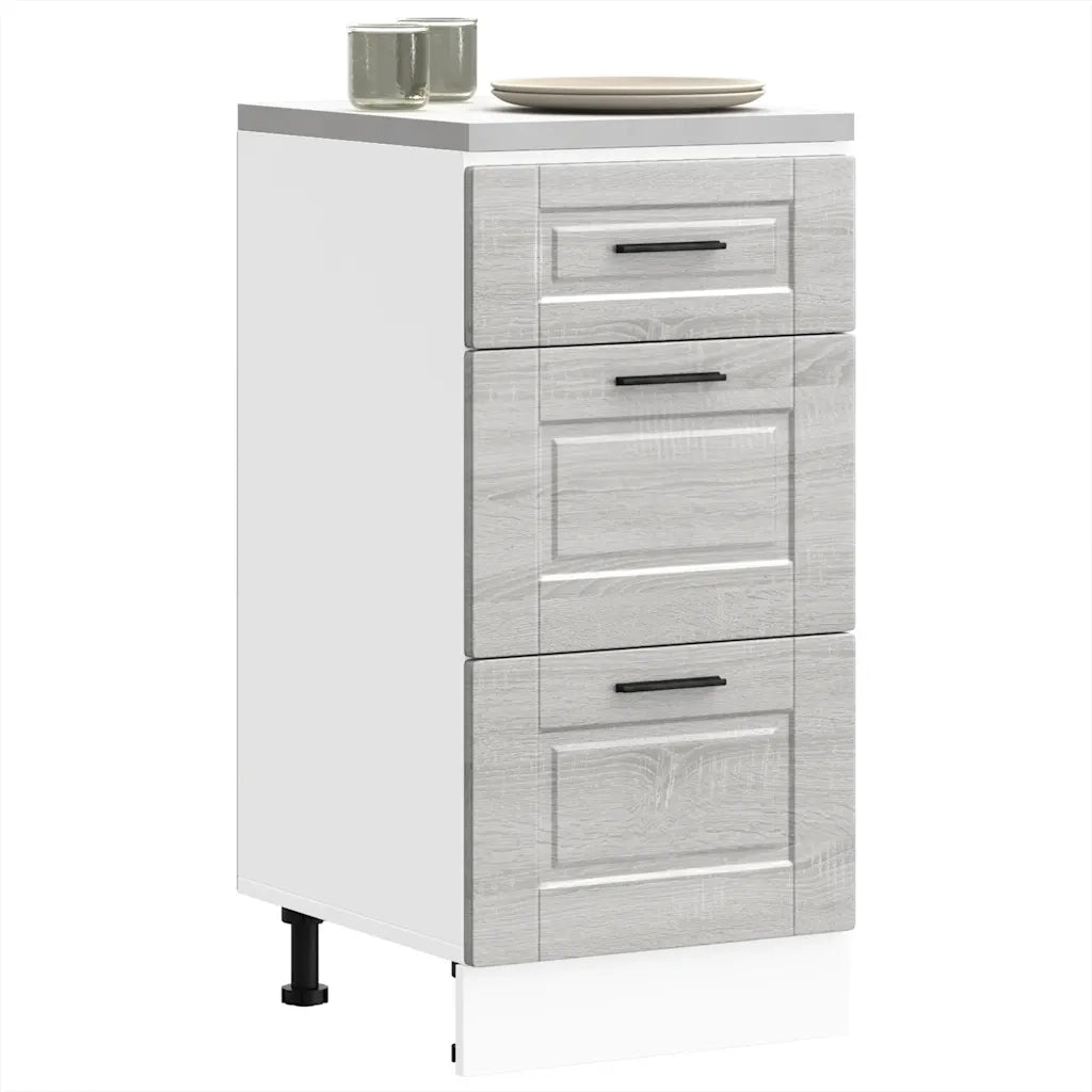 vidaXL Base da Cucina Porto Grigio Sonoma in Legno Multistrato