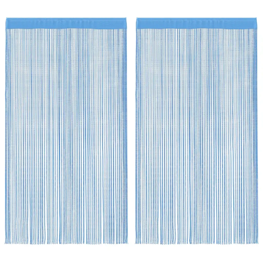 Tende a Filo 2 pz Azzurro 140x250 cm 4102046