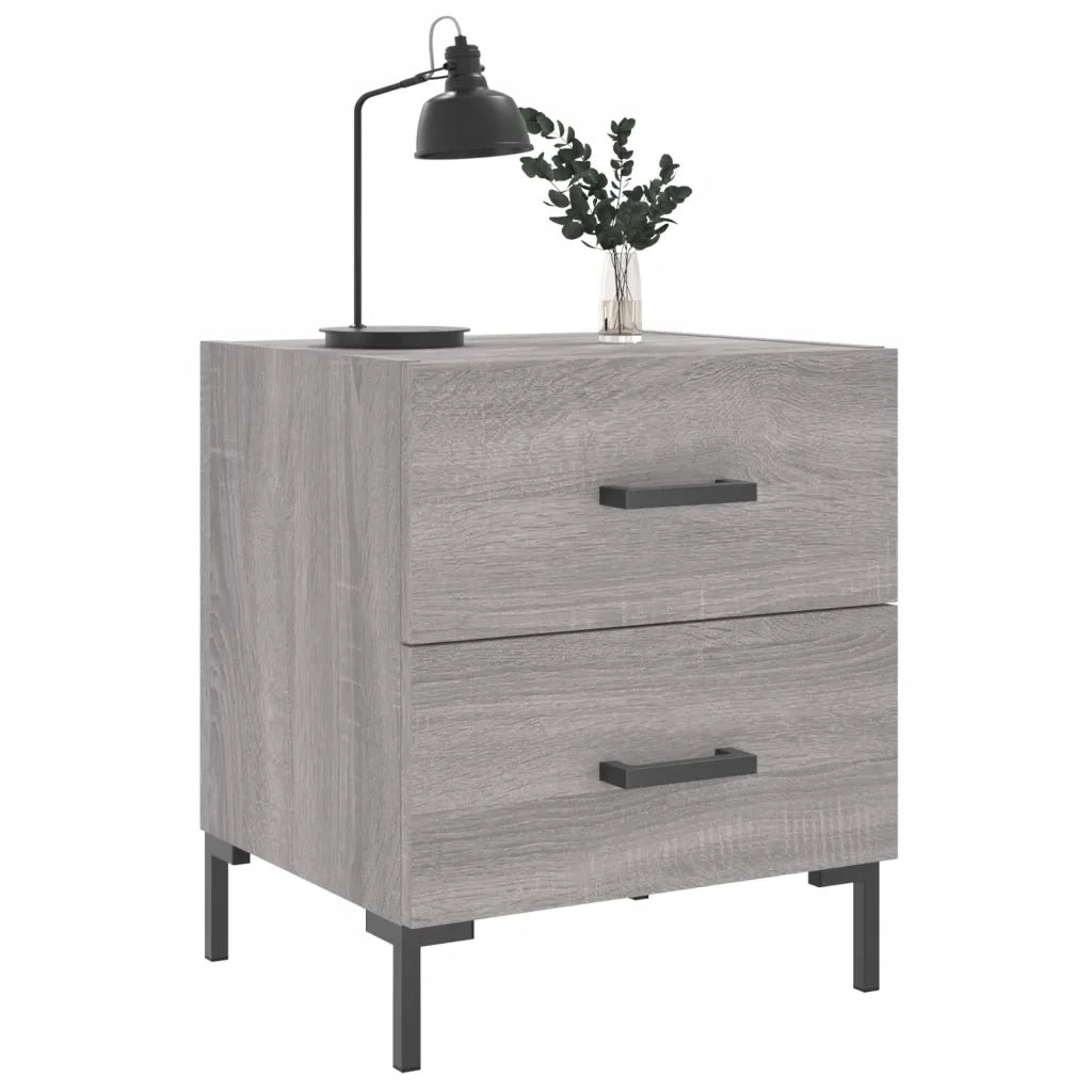 Comodino Grigio Sonoma 40x35x47,5 cm in Legno Multistrato 827320