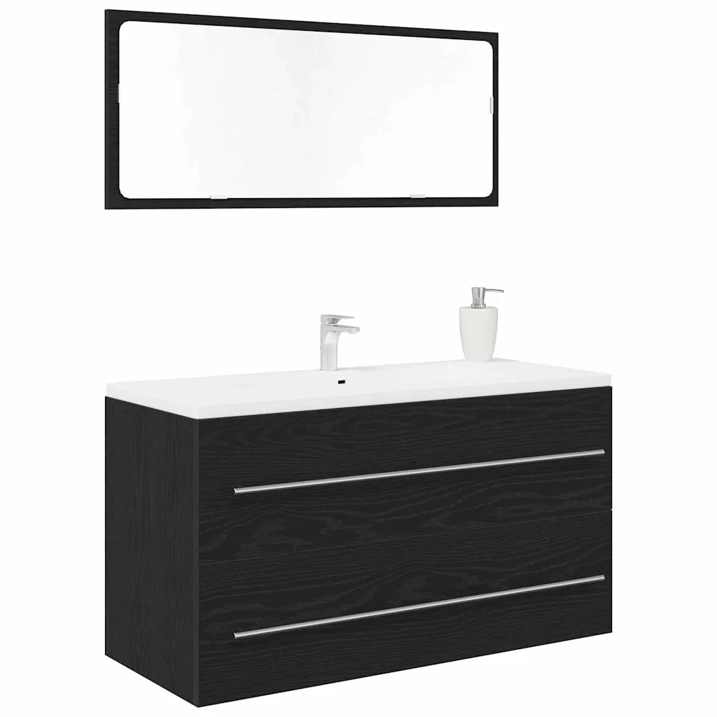 Mobile Lavabo Rovere Nero 90 x 45 x 1.5 cm Legno multistrato 862569