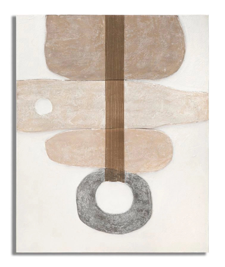 Dipinto Stony su Tela - 80x2,8x100 cm Elegante e Moderno