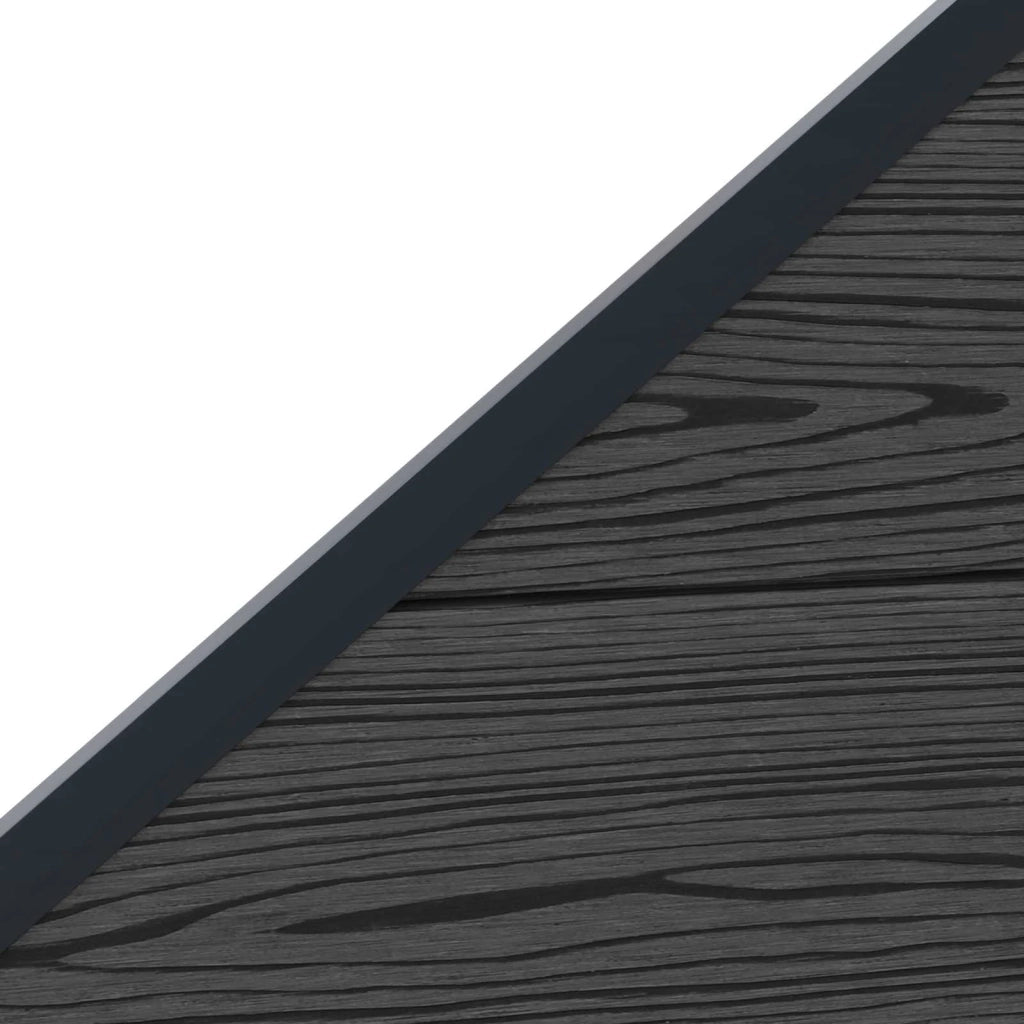 Set di Recinzione 95 x 180 cm WPC e Alluminio Nero 42039063