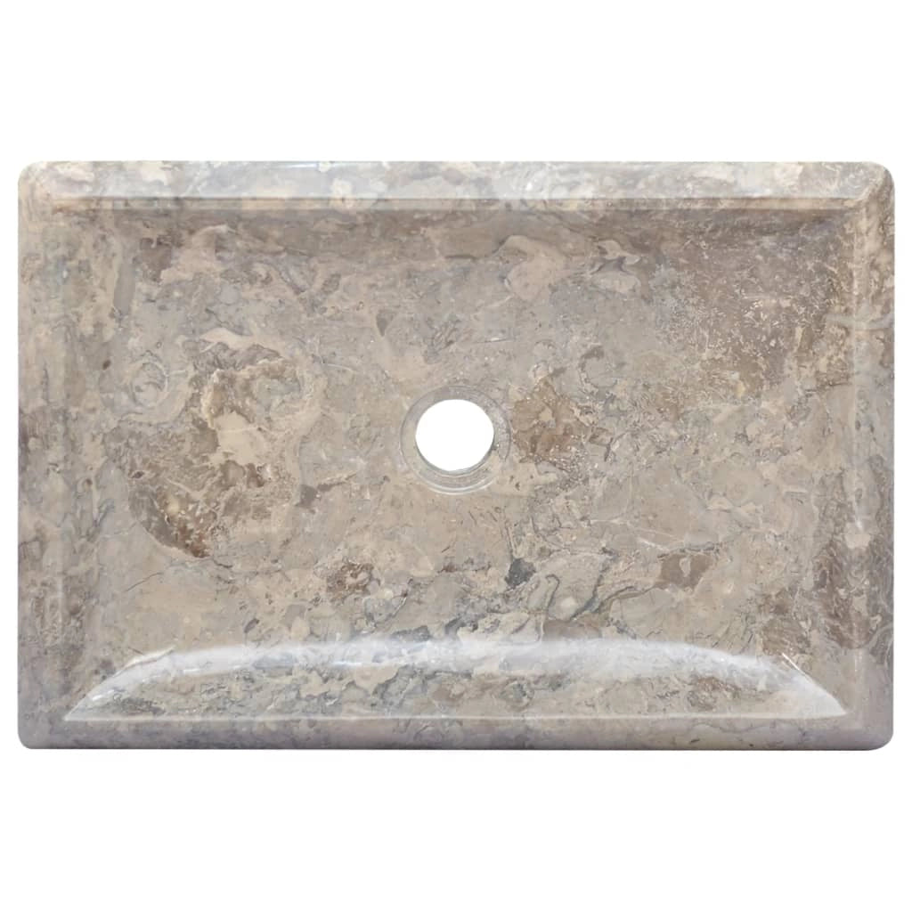Lavandino da bagno lavabo da appoggio lavabo da WC lavabo da bagno lavabo da interno 50 x 35 cm marmo grigio 02_0002808