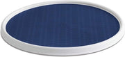 Cassettiera 45 cm con ruote rotodermi in acciaio inossidabile, colore bianco/blu