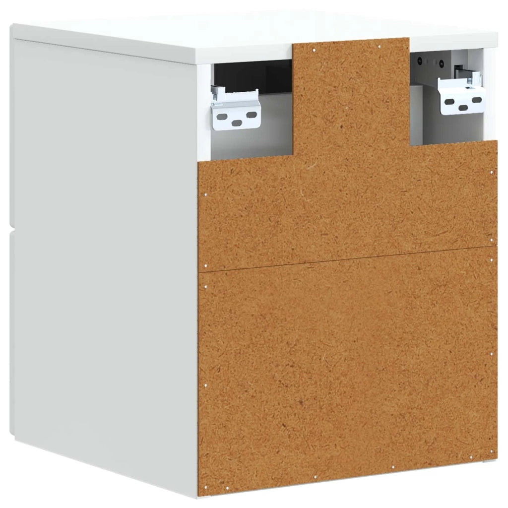 Mobiletto da notte a muro 2 pz Bianco 33 x 34,5 x 40 cm 897956