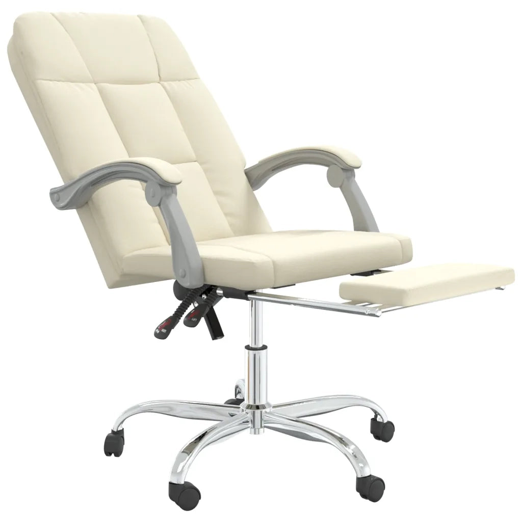 Poltrona da Ufficio Reclinabile Crema in Similpelle cod mxl 23294