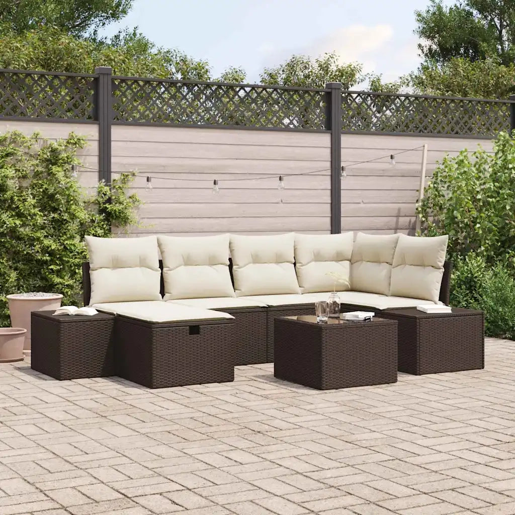 Set di divani con cuscino 7 pcs polyrattan