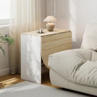 Tavolo da Pranzo Pieghevole di Forma Ovale in Stile Moderno 163x80x75 cm LEgno Naturale