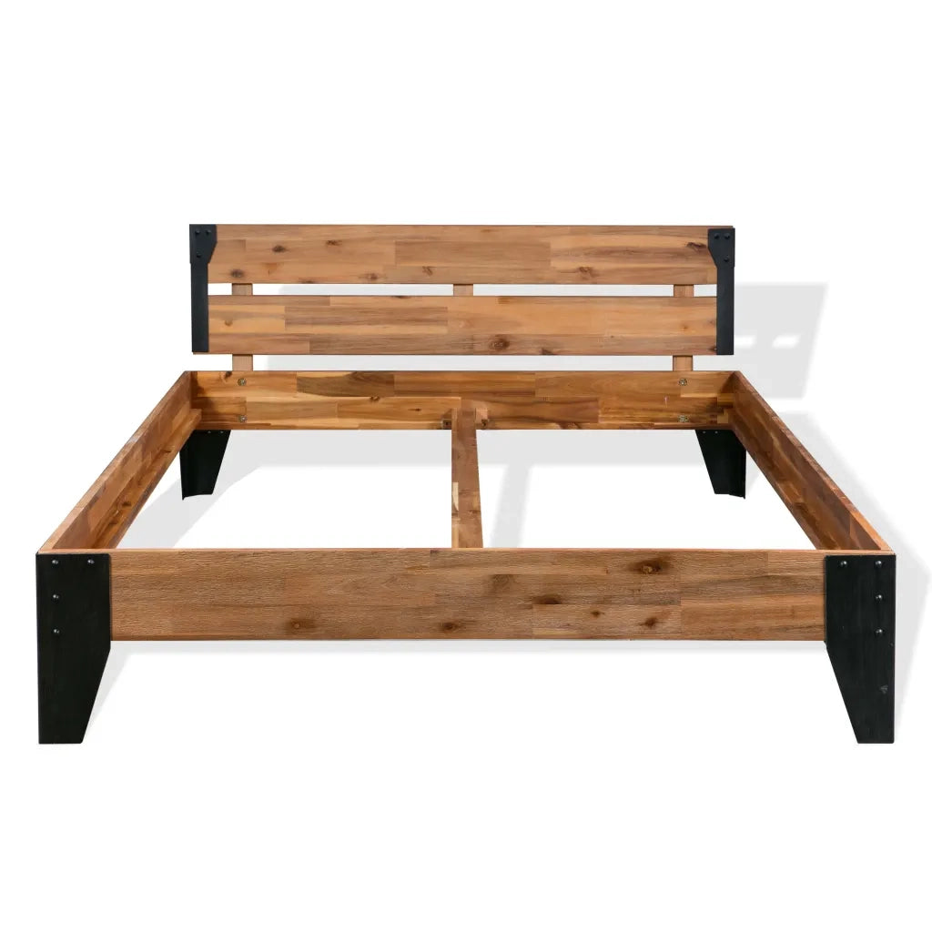 Giroletto in Legno Massello di Acacia e Acciaio 152x203 cm cod mxl 59257