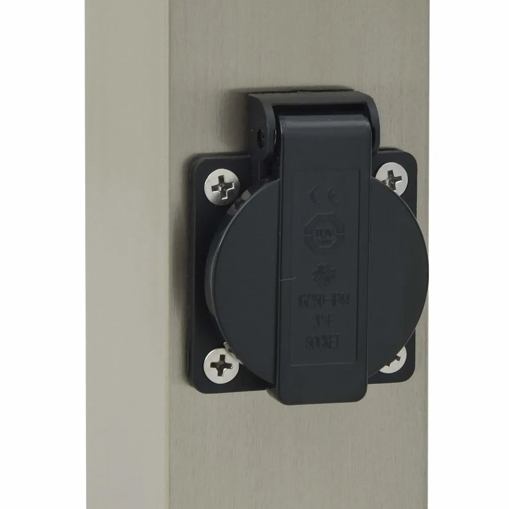 Lampioni a dissuasore con sensore e presa 3 pz 80 cm Acciaio Inox IP44 4006068