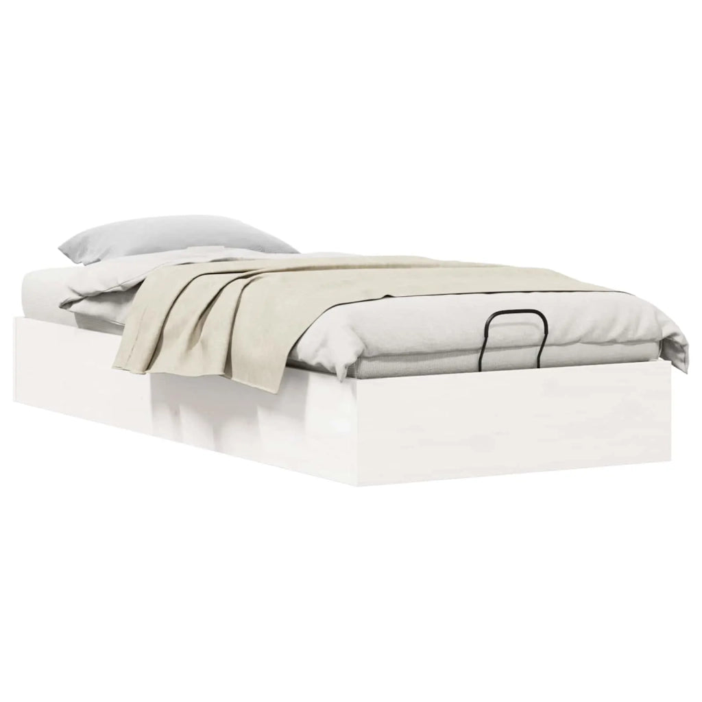 Telaio del Letto Ottomano con Ripostiglio Bianco 90 x 190 cm 3418763