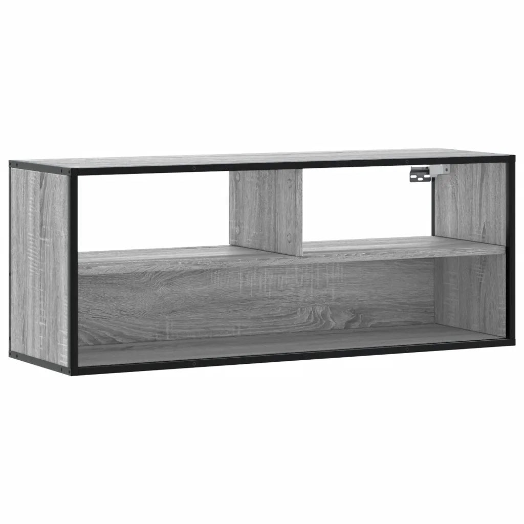 vidaXL Mobile TV Grigio Sonoma 100x31x39,5cm Legno Multistrato Metallo