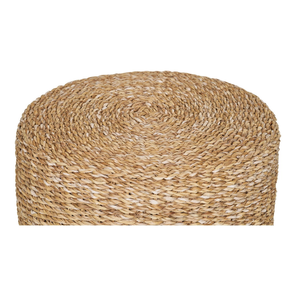 Pouf Rivera in Seagrass e Cotone Naturale — O40×40 cm