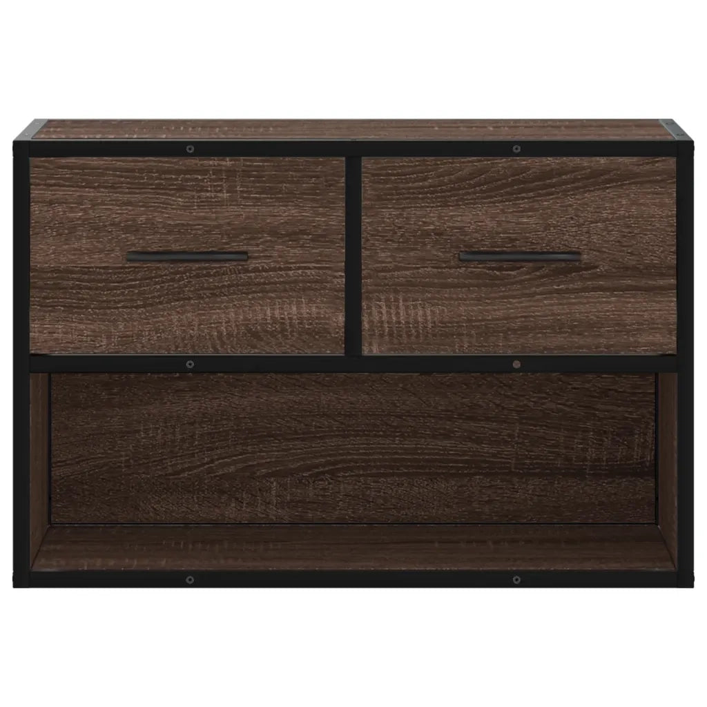 Mobile TV Rovere Marrone 60x31x39,5cm in Truciolato e Metallo 848913