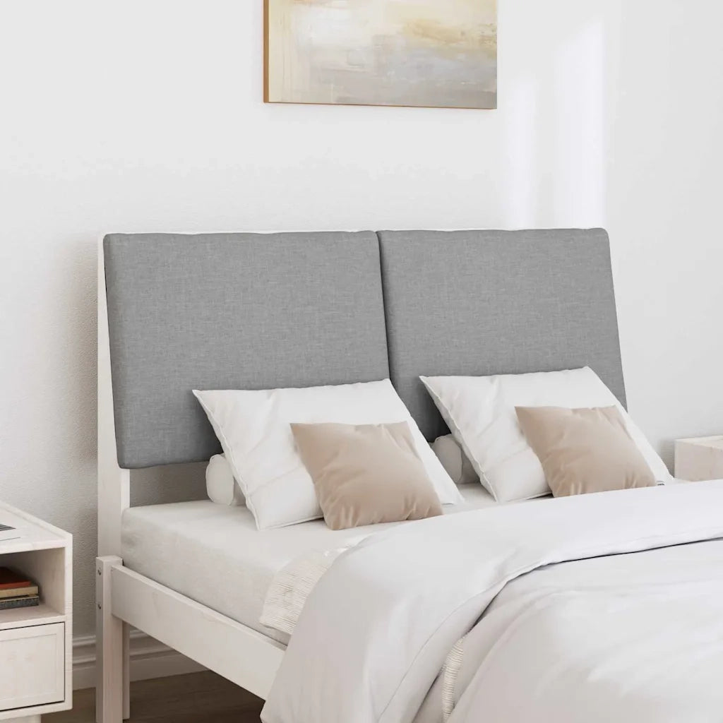 Testiera imbottita-Testiera con Cuscini-Testata Grigio chiaro 120 cm Pino massello 223563