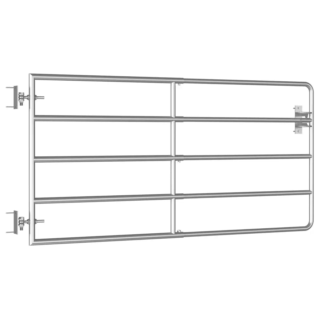Cancello da Giardino in Acciaio 5 Sbarre (95-170)x90 cm Argento cod mxl 71777