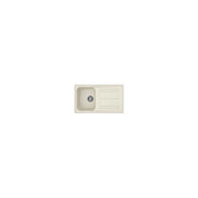 Elleci Ego 480 Lavello 1 Vasca con Gocciolatoio Reversibile Granitek Bianco Soft 100 x 50 cm