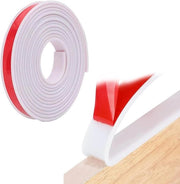 Tappetino di protezione per mobili flexibile TPE - Protezione per bordi mobili autoadesivo - 20mm x 5m - Bianco - Per armadi e tavoli di lavoro