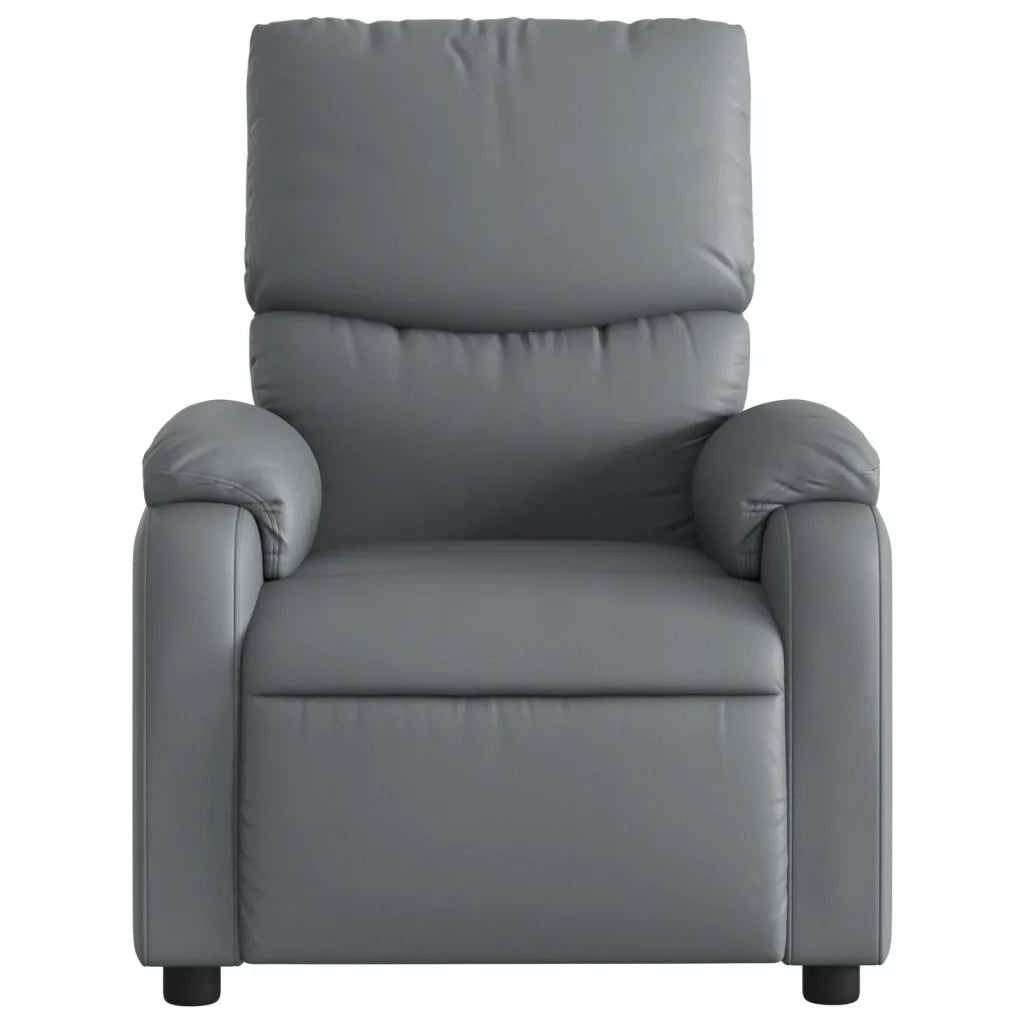 Divano Sedia-Poltrona Reclinabile Elettrica Grigia in Similpelle 498045
