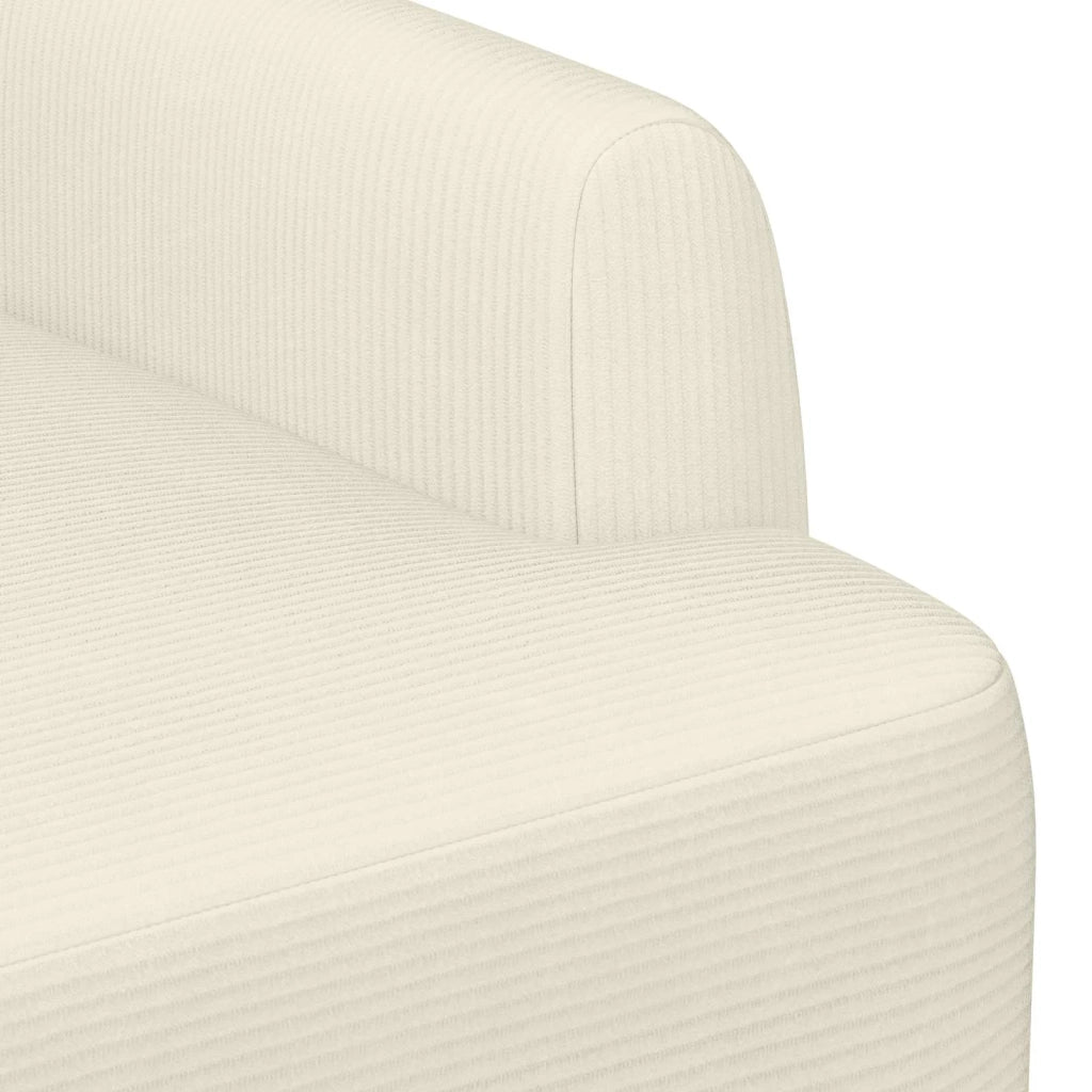 Loveseat con bottoni imbottiti Crema 116 x 67 x 81 cm 42041790