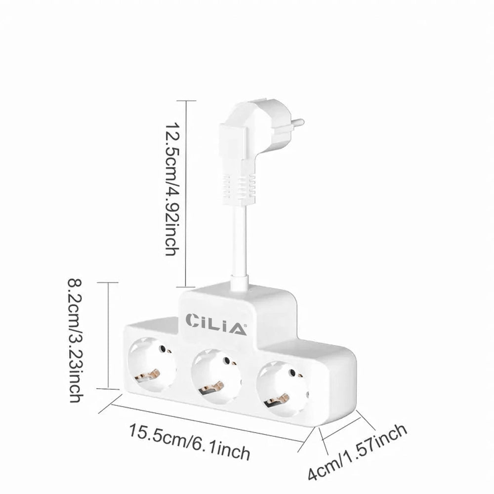 Presa multipla CILIA 10/16 A 230 V ¨C zephmum ¨C Bianco e Nero