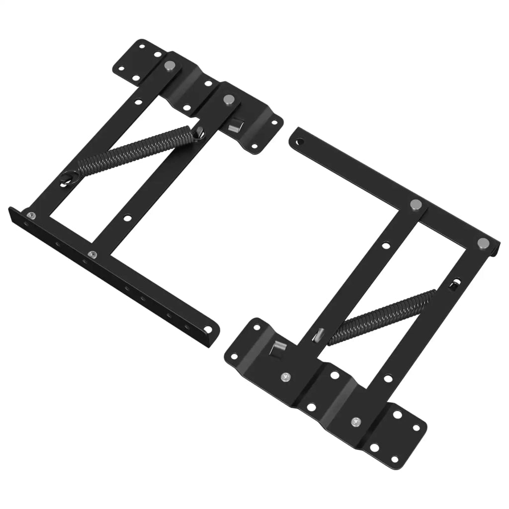 Meccanismo di Sollevamento per Letto 2 pcs Nero Ferro 864846