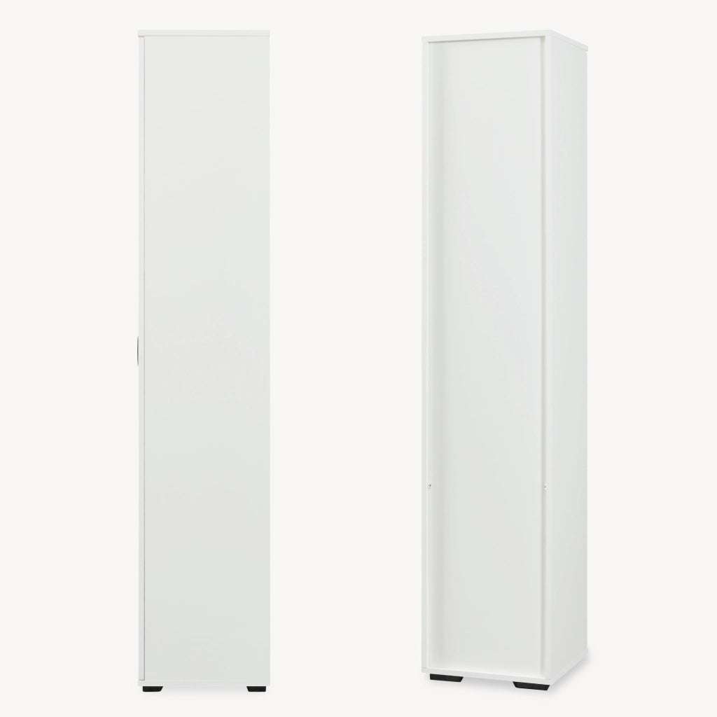 Armadio Multifunzionale Chalvefted ad Anta e 5 Ripiani 175x37x35 cm - Bianco [en.casa]
