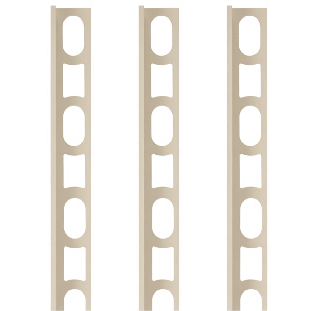 Profili in alluminio verniciato colore jasmine 130 a l per finitura parete proangle *** pezzi 3 pz, confezione 1