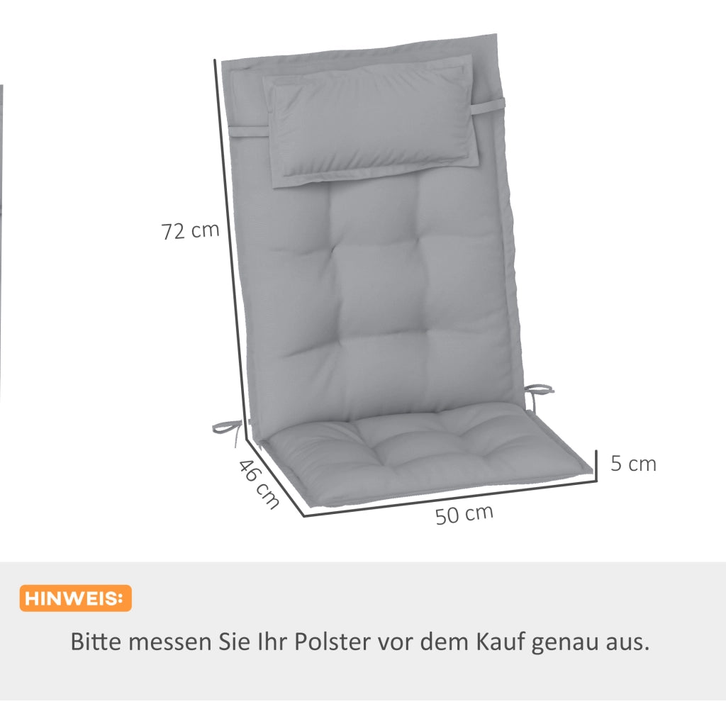 Cuscini per Lettini Sole ¨C zephmum ¨C 50x116x5 cm, Grigio Chiaro