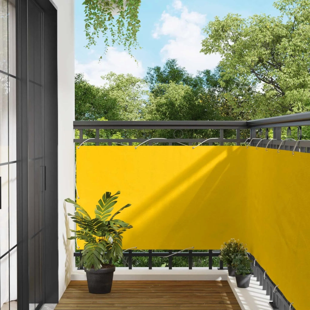 Schermo da balcone | Paravento da Balcone Giallo 100 x 700 cm Tessuto Oxford