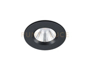 ZAGROS FARETTO DA INCASSO LED 5,5W 345lm, 3000K ROTONDO NERO DIMMERABILE IP65 DIAM. 8,5CM