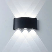 APPLIQUE MODERNA LUCE A LED LAMPADA DA PARETE MURO DA 16W PER ESTERNO NERO LUCE BIANCA FREDDA 6500K