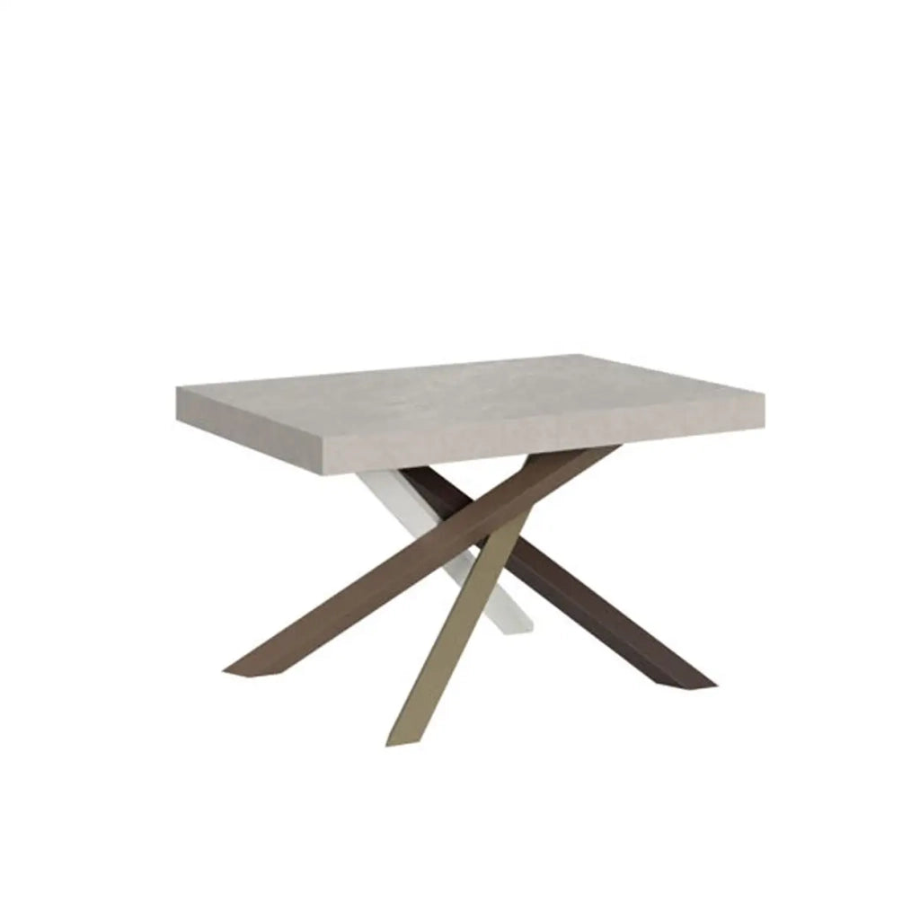 Tavolo allungabile 160/264x90 cm Volantis cashmere gambe multicolore 4/C