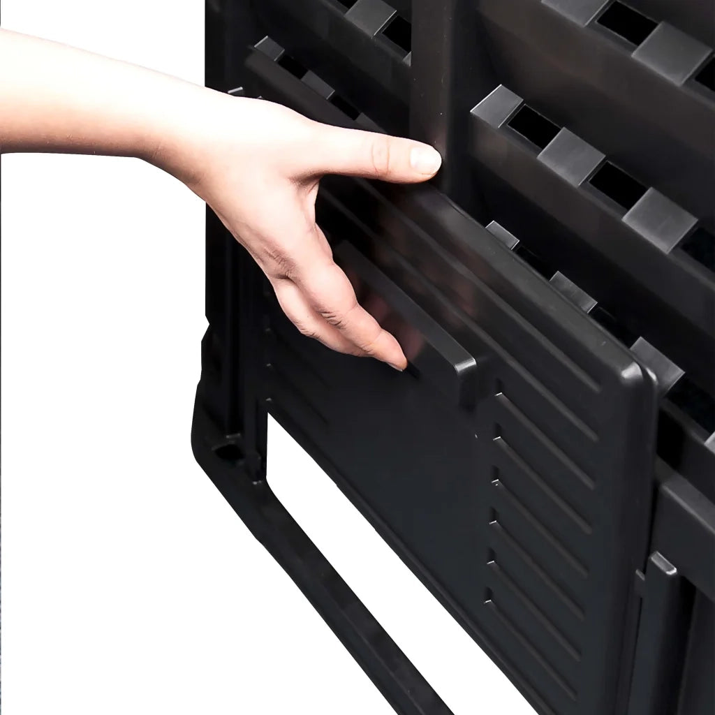 Compostiera da Giardino Nera 93,3x93,3x146 cm 1000 L 146278