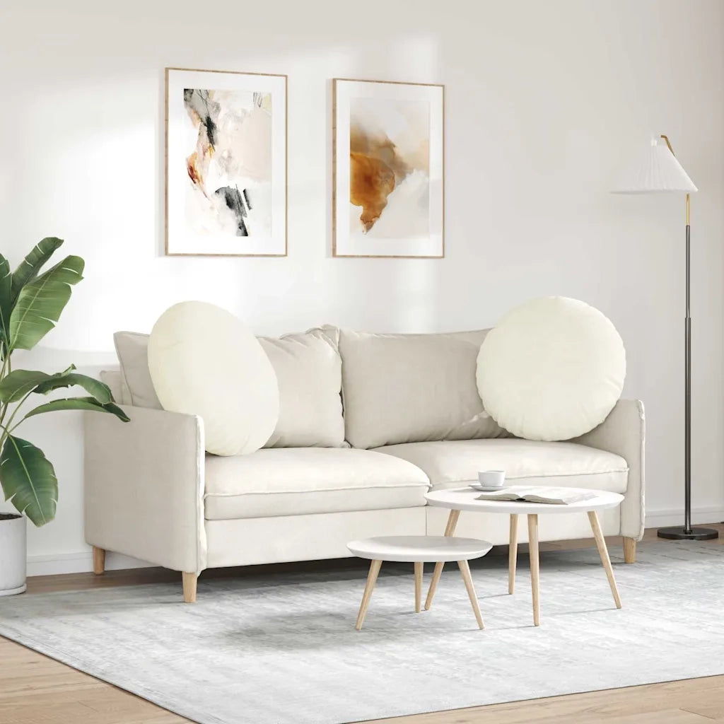 Cuscini per Seduta 2 pz | Cuscini per sedie Crema ? 80 x 29 cm Velluto