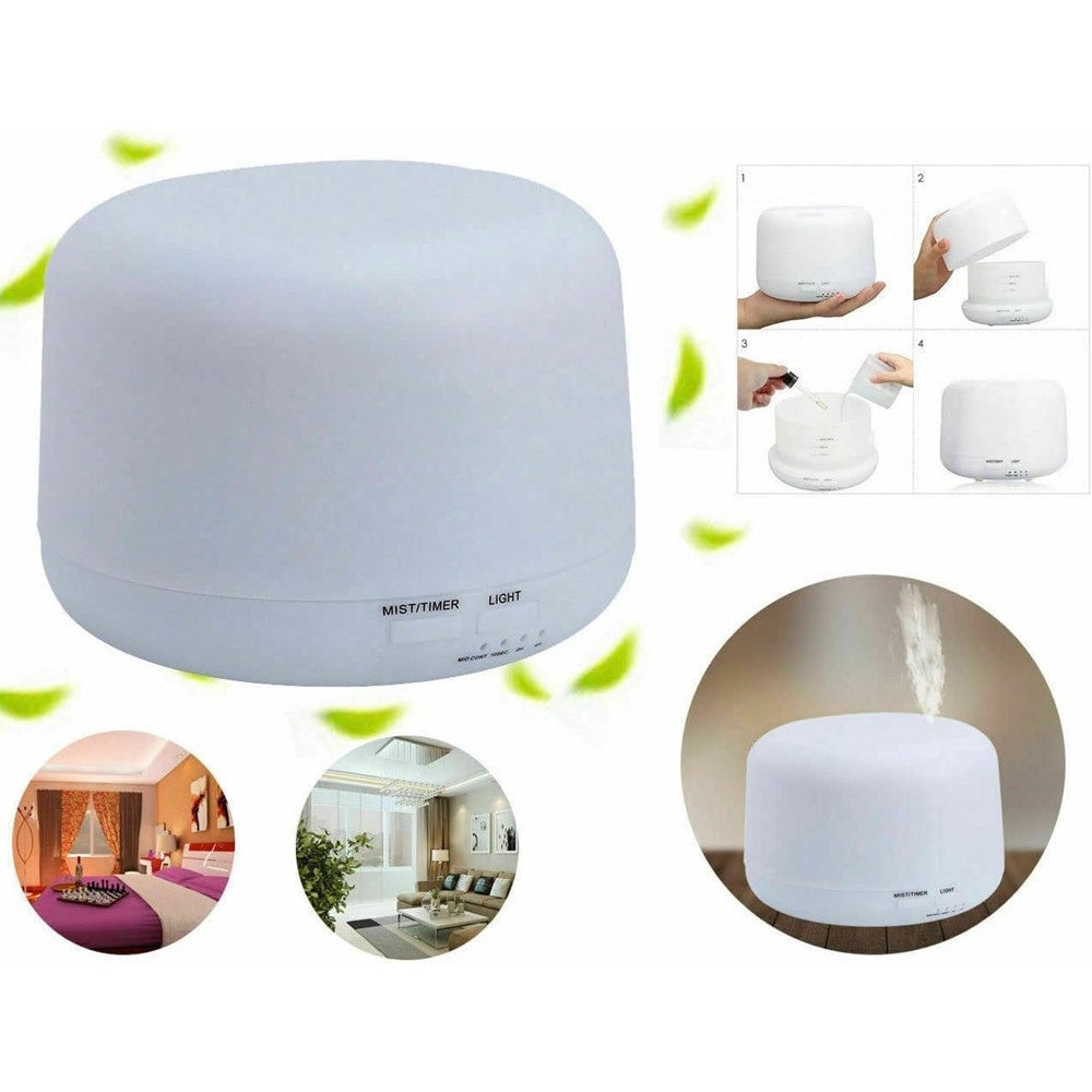 Trade Shop - Diffusore Aromi 300ml Umidificatore Lampada Fragranza Con Telecomando Profumatore -