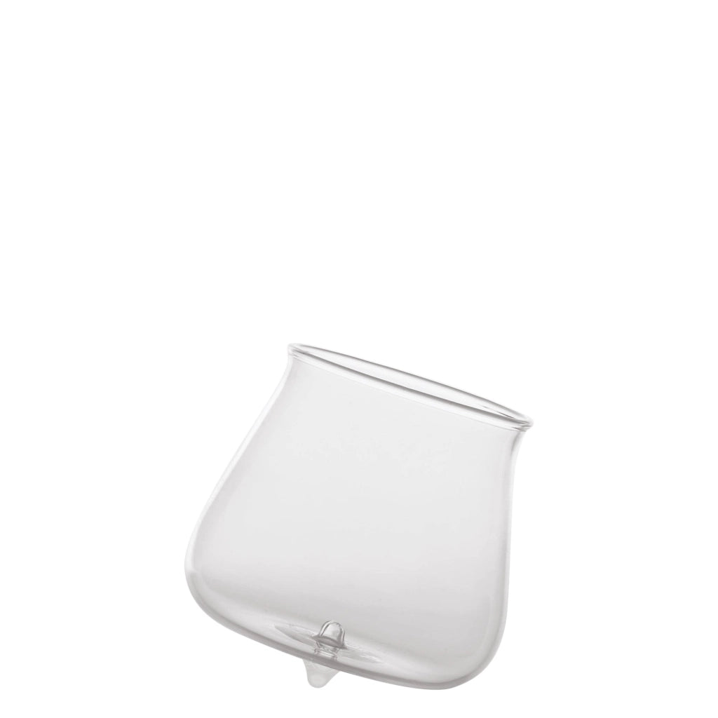 Zafferano Set 6 Bicchieri Tumbler Serie Pirolo in Vetro Borosilicato Bianco Design Dinamico Rotante ad Effetto Trottola per Tavola Elegante
