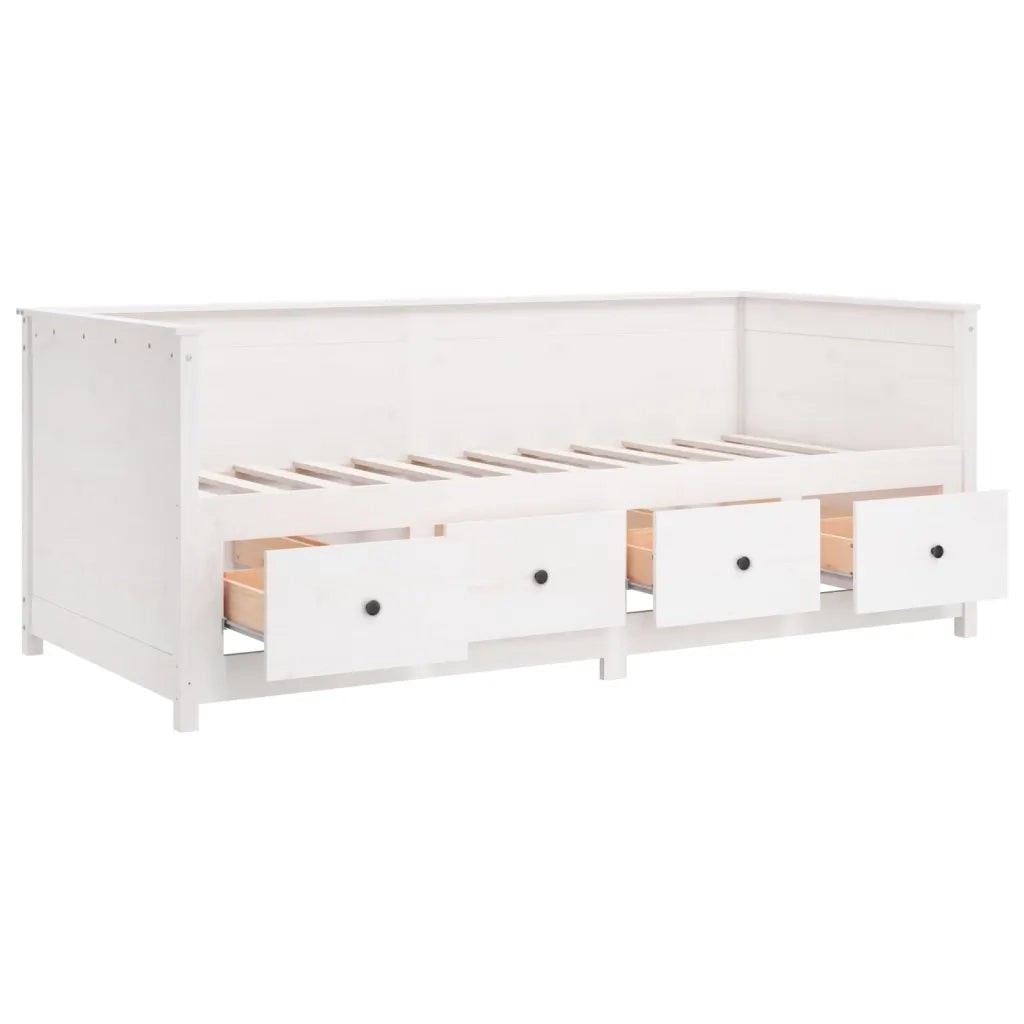 Dormeuse Bianca 80x200 cm in Legno Massello di Pino cod mxl 46552