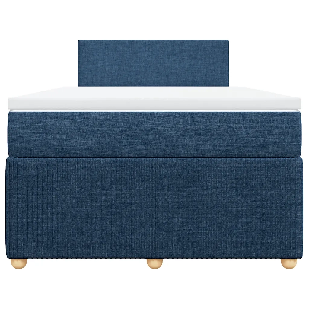 Giroletto a Molle con Materasso Blu 120x200 cm in Tessuto
