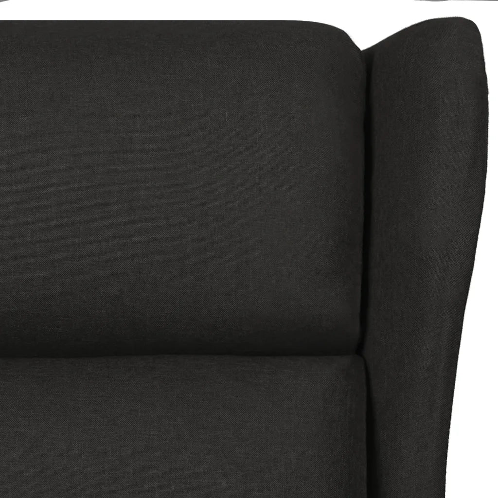 Poltrona Massaggiante Reclinabile Nera in Tessuto 348518