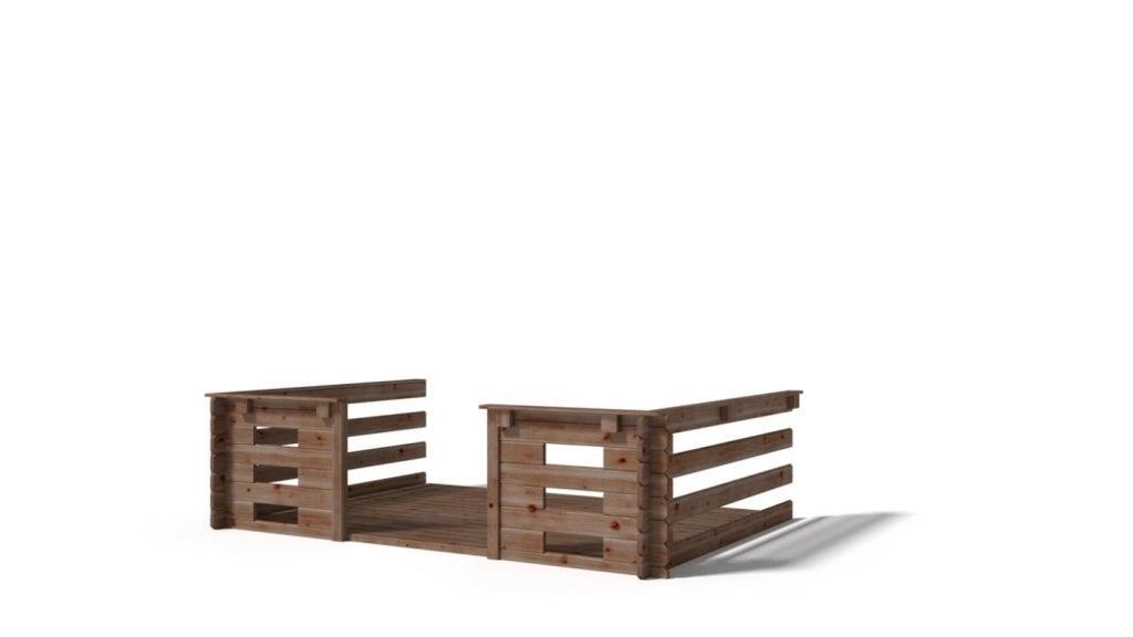 Veranda - 6m2 - 3m x 2m - impregnata - colore: marrone - DOM147 - ALTANKA